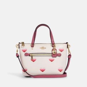 Coach Mini Gallery Crossbody With Stripe Heart Print